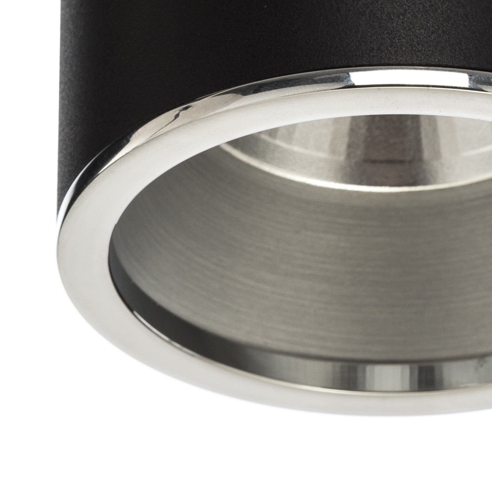 Bega LED spotlight Studio Line, aluminium/svart, Ø 9 cm, aluminium