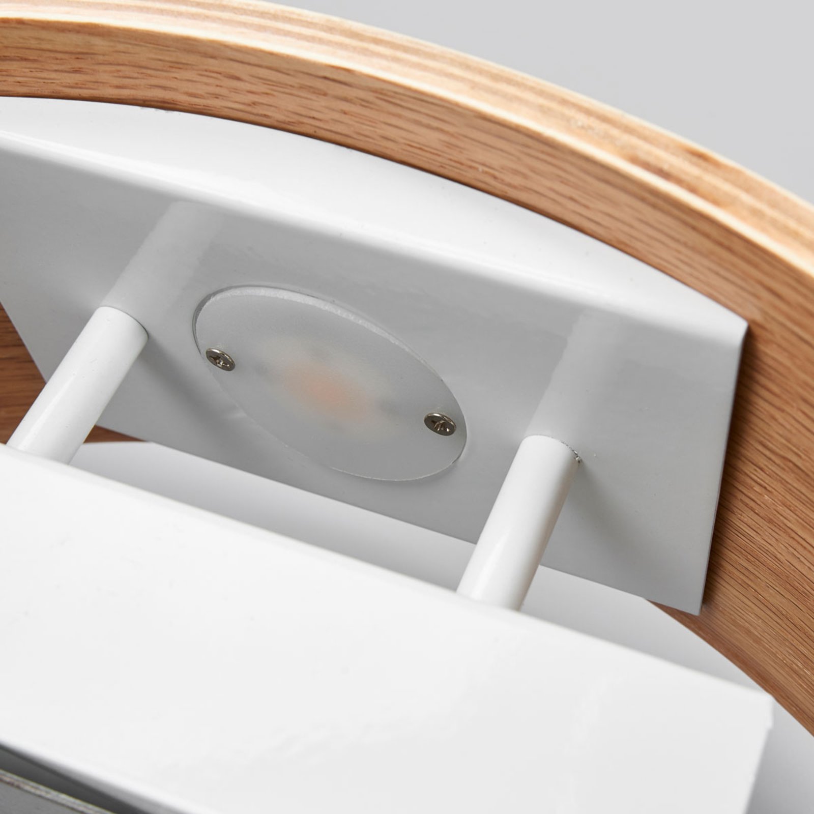 Lindby LED-Wandleuchte Rafailia, Breite 33cm, Holz, 3.000K