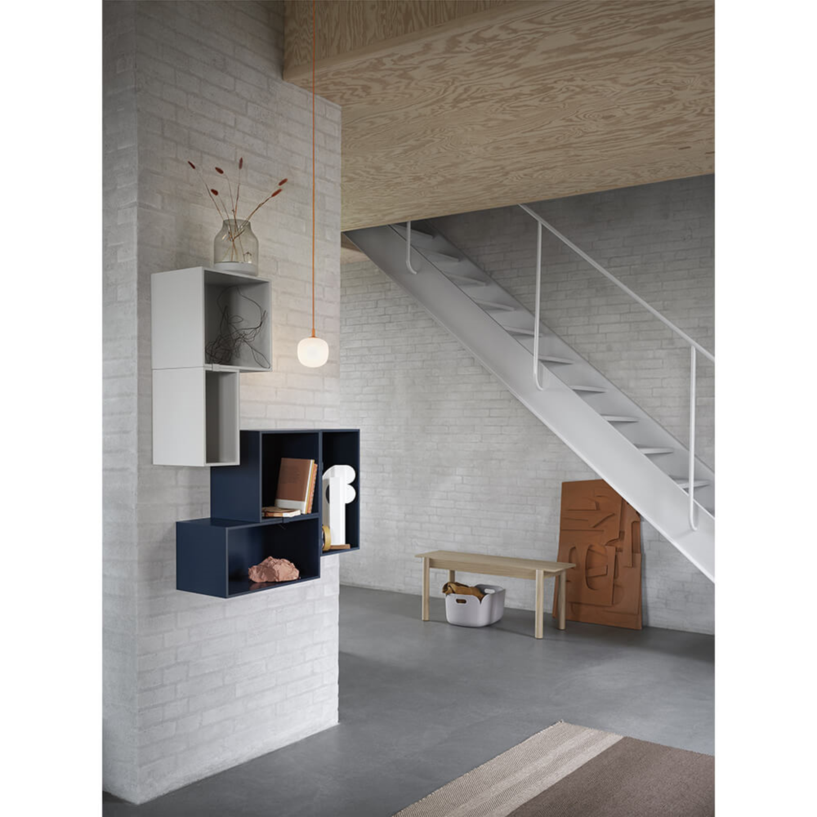 Rime Lustră Pendul Ø12 White/Grey - Muuto