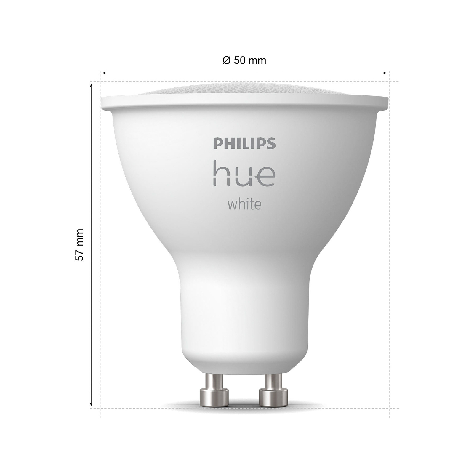 Philips Hue White Réflecteur LED GU10 4,2 W, lot de 2