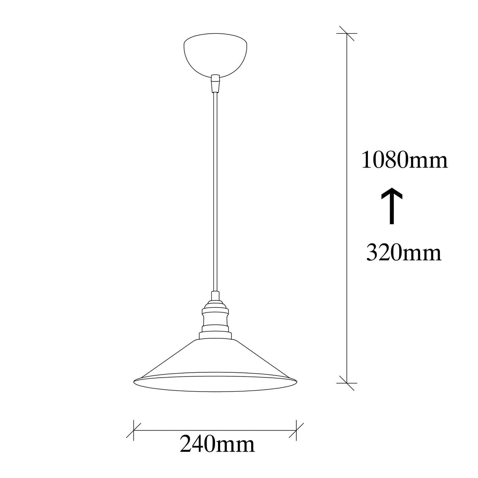 Lampa wisząca Berceste 250-S, czarny/złoty, metal, Ø 24 cm