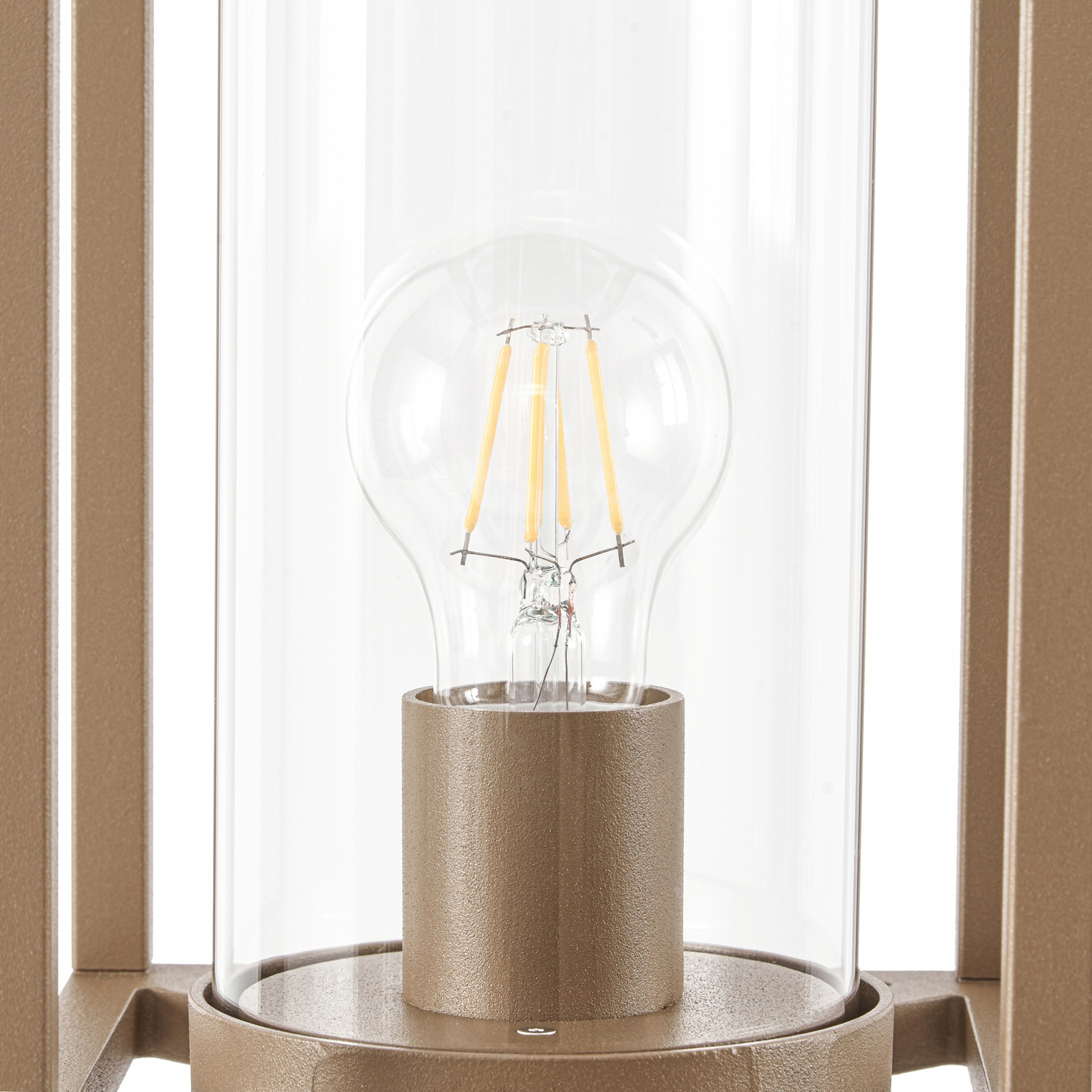 Lucande veilampe Ferda, 100 cm, brun, IP44