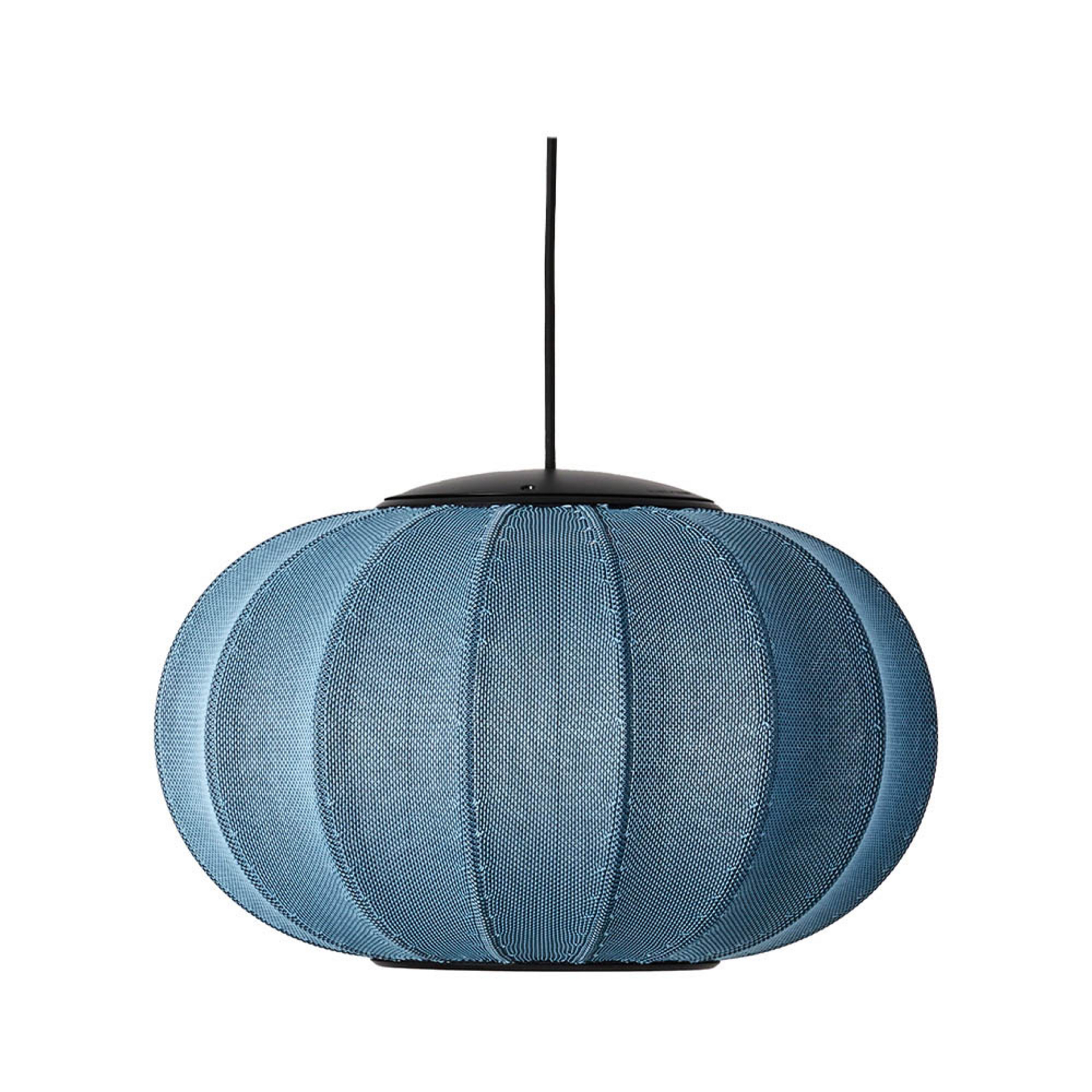 Knit-Wit 45 Oval LED Pendant Blue Stone - Made By Hand