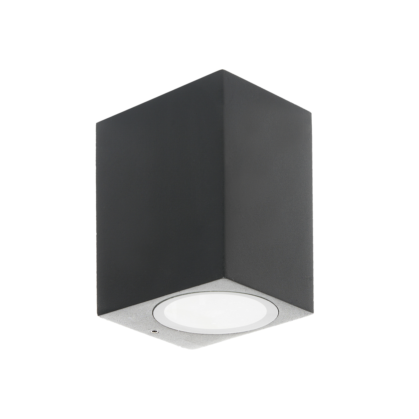 Prios kültéri fali lámpa Tetje, fekete, szögletes, 10 cm, 4 darabos szett