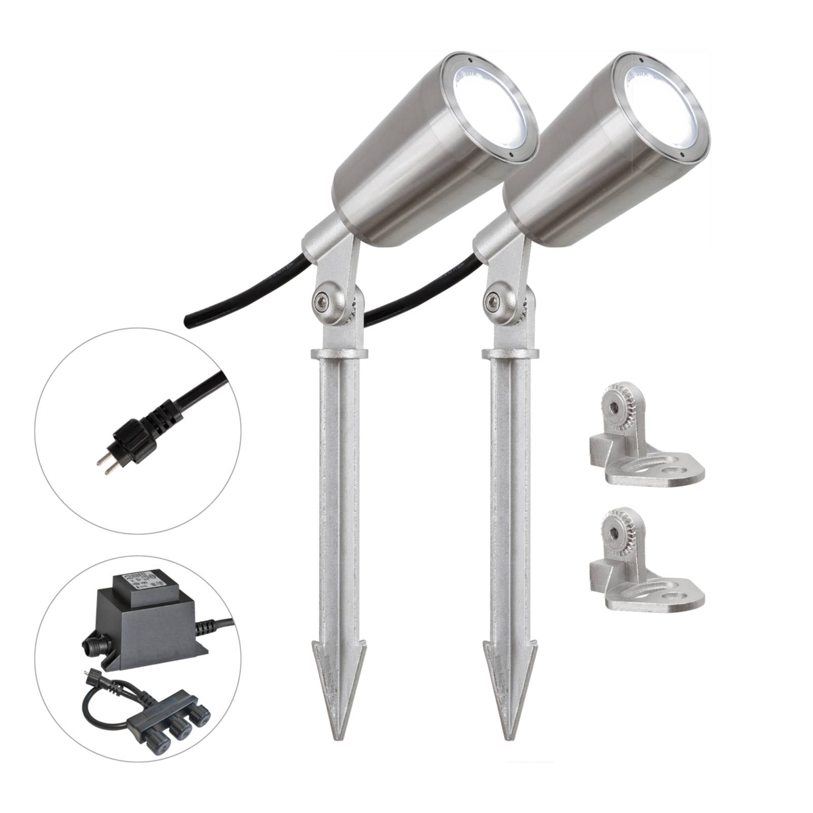 EVN PC6806 LED-Gartenspot 12V 2er-Set 5000 K