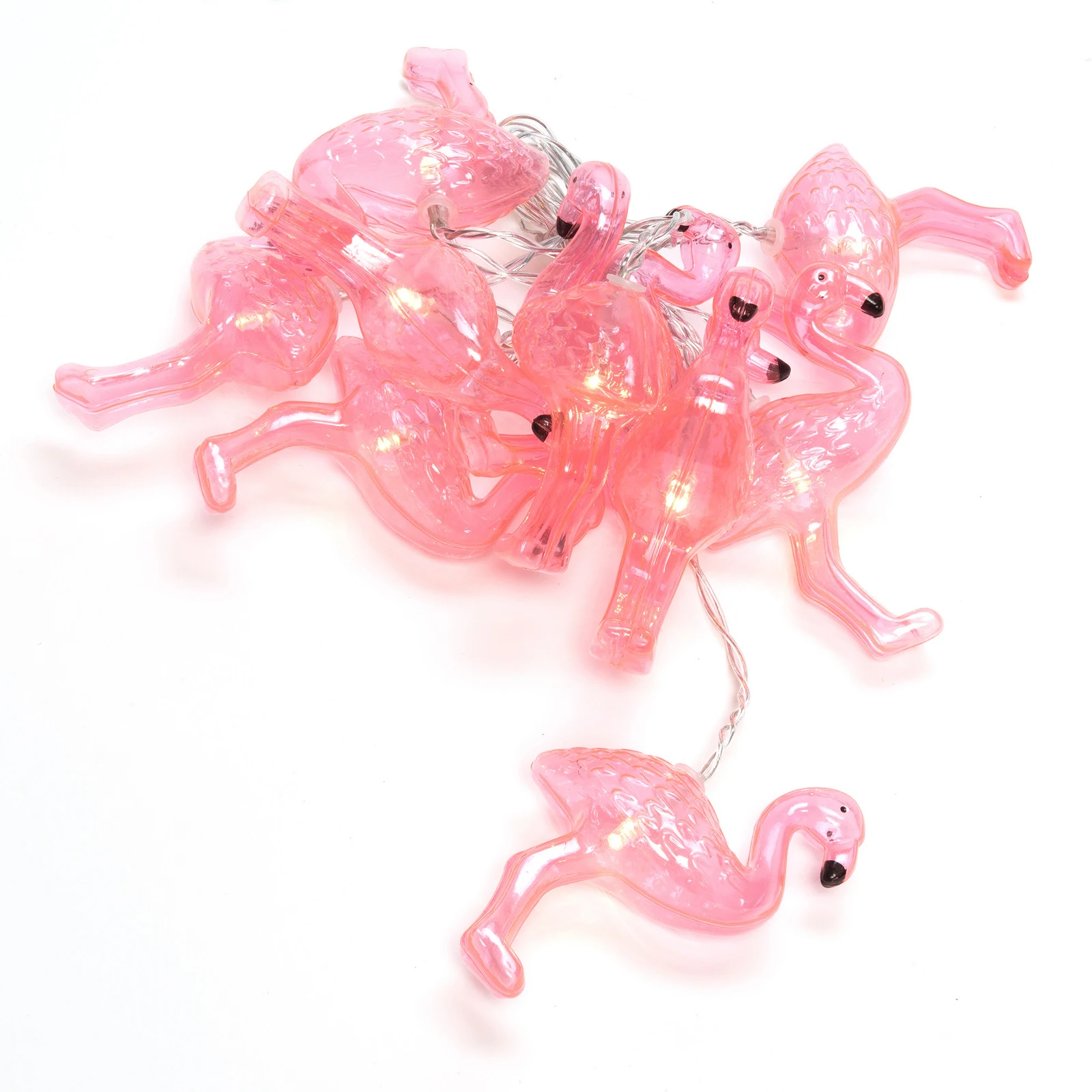 LED-Lichterkette Flamingos, batteriebetrieben