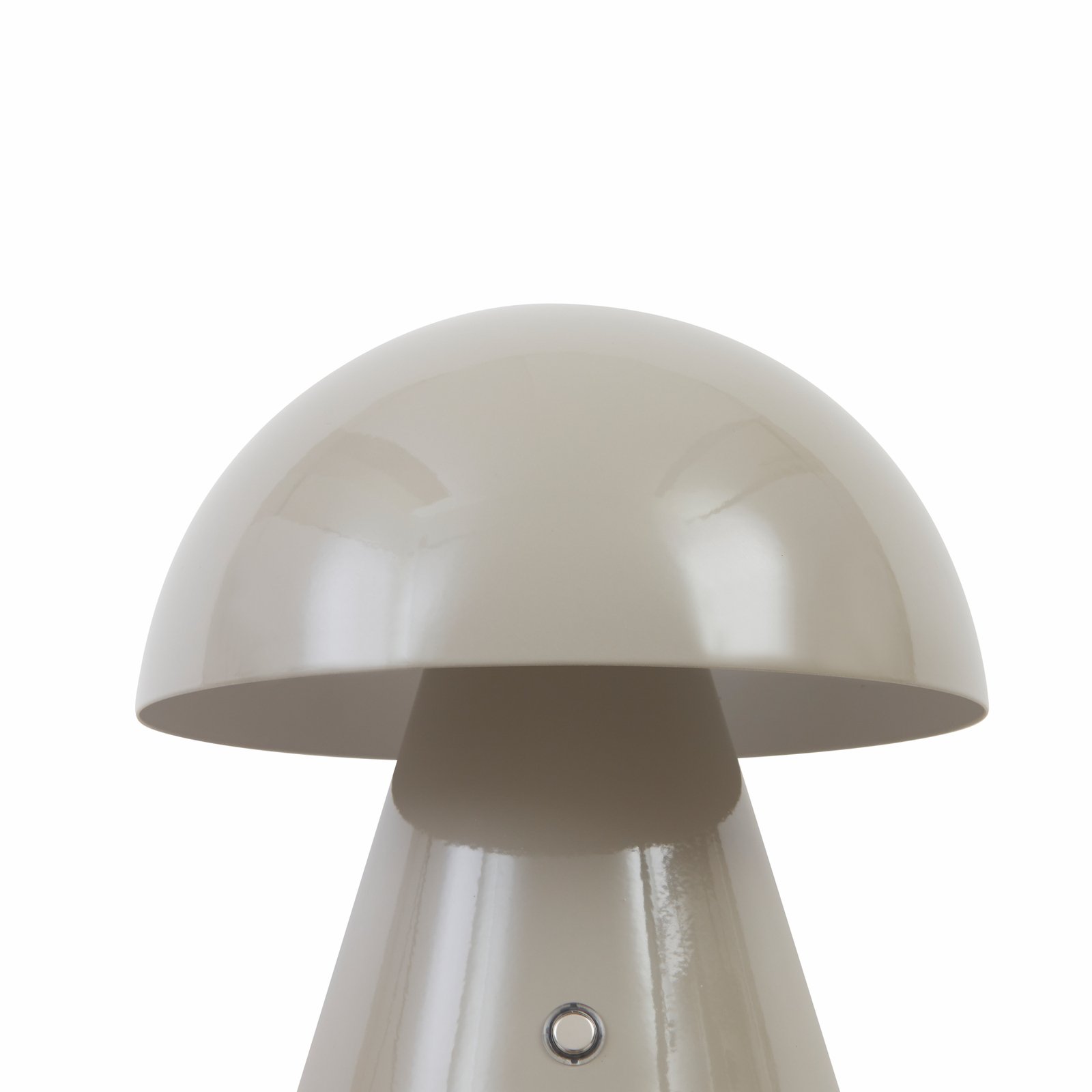 Lindby LED dobíjacia stolová lampa Nevijo, sivá, USB, dotykový stmievač