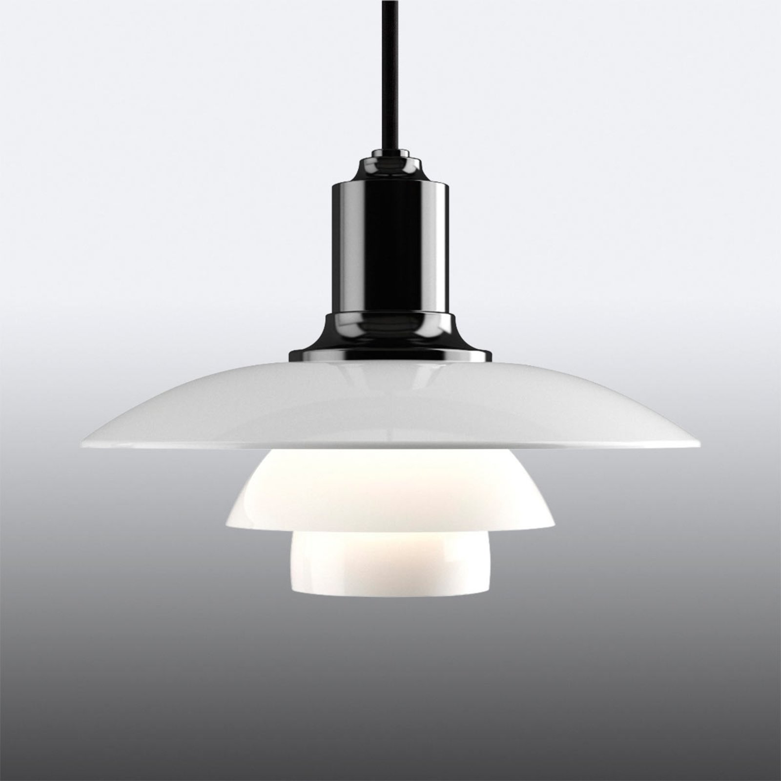 Louis Poulsen PH 2/1 Glas-Pendelleuchte
