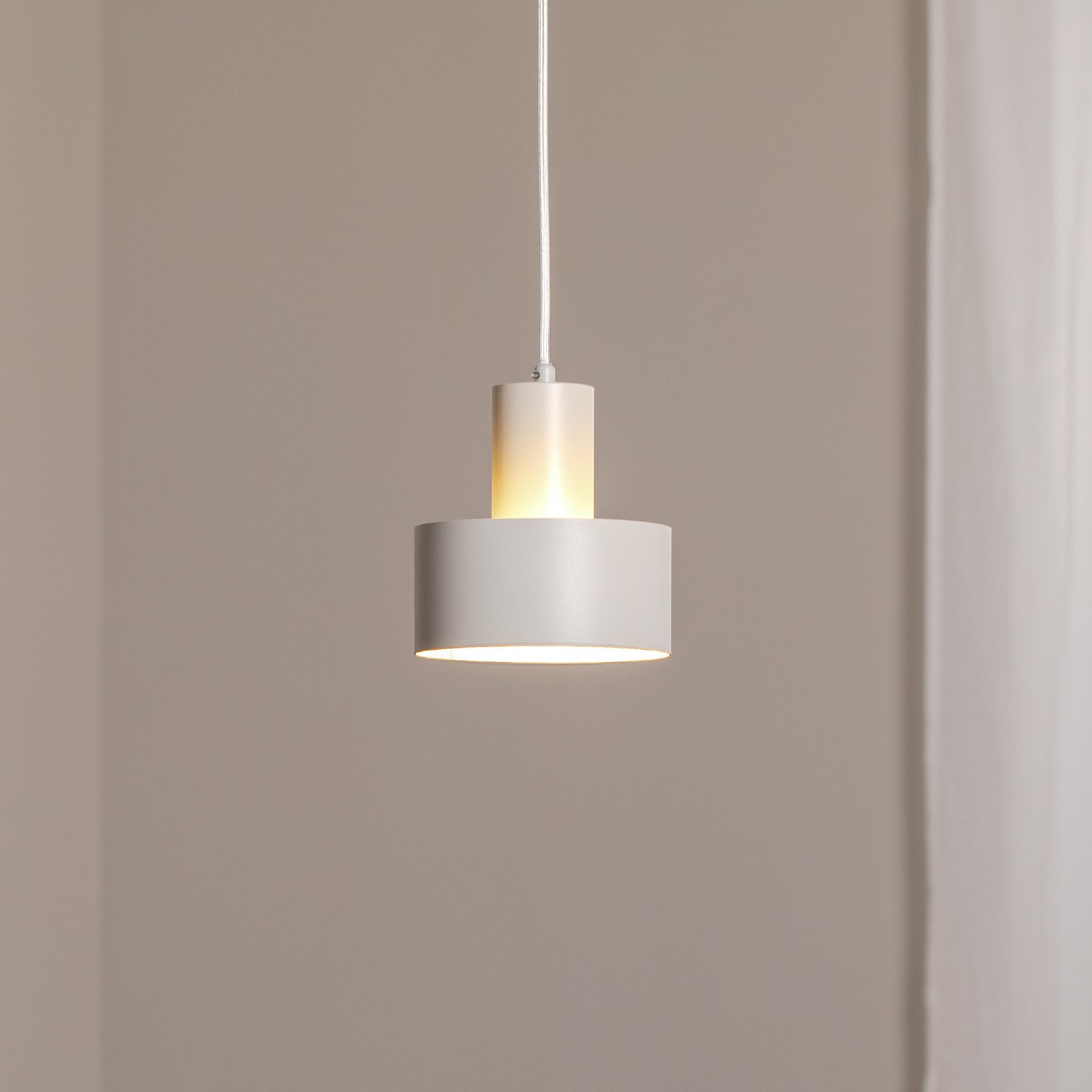 SIGMA Lampă suspendată Rif S gri 1 bec Ø 15 cm oțel - Camera de zi / sufragerie - Modern - taupe - Metal