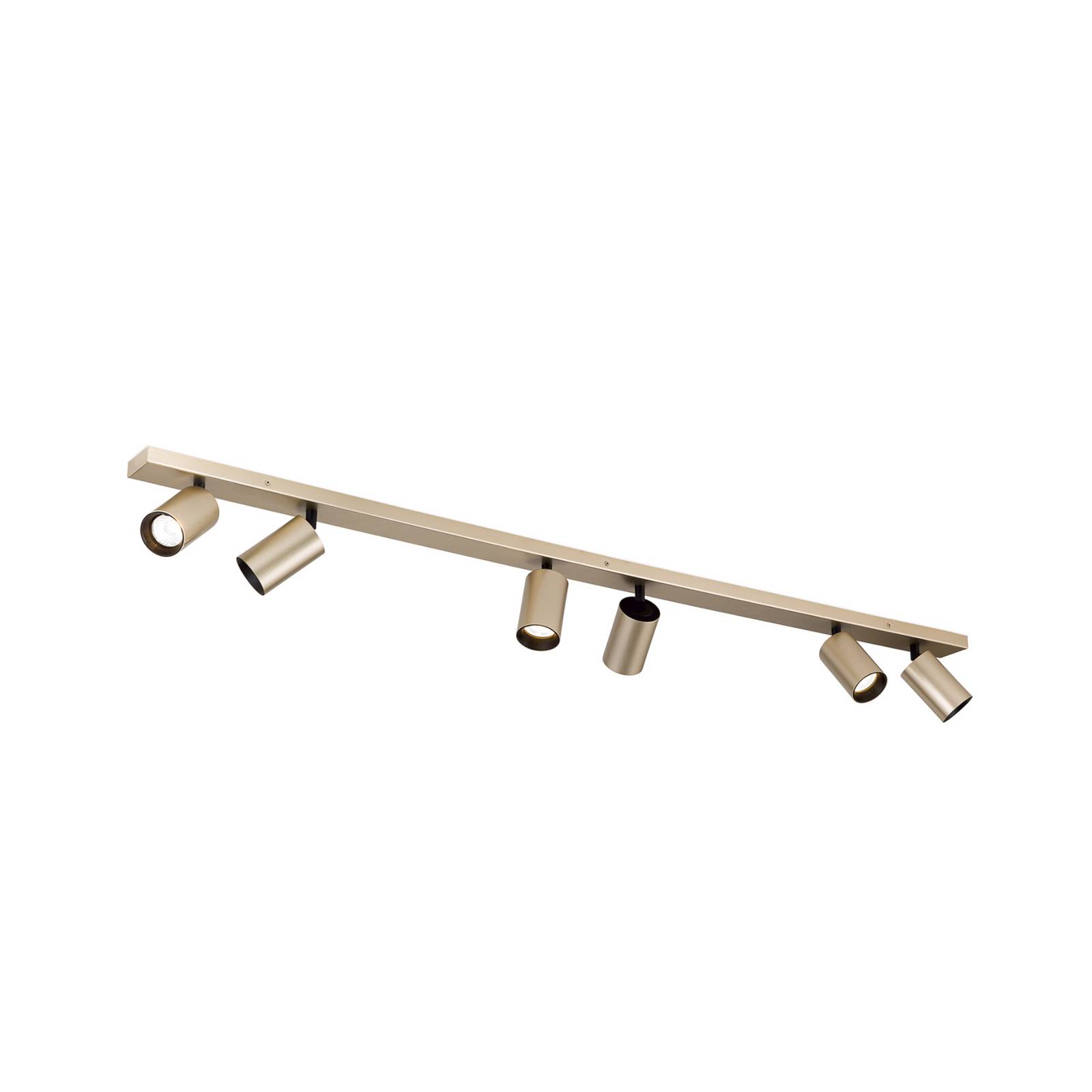 Strahler Sean 6-flg goldfarben Metall schwenkbar