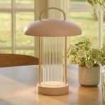 Mirano LED rechargeable table lamp, dusty pink, height 29 cm, metal