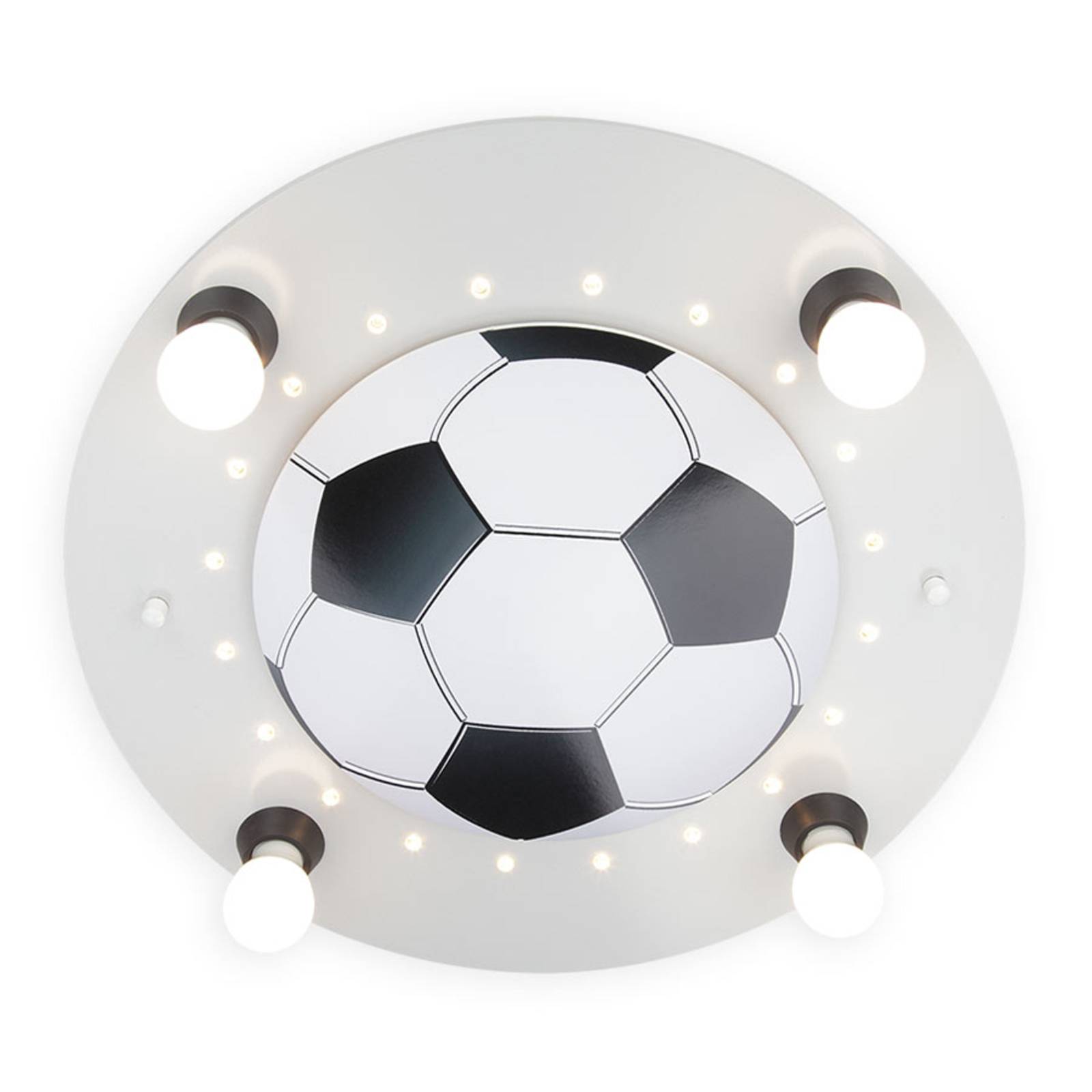 Elobra Taklampa Fotboll 4 lampor silver-vit