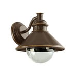 Buitenwandlamp Albacete, bruin/koper, Ø 26 cm, metaal