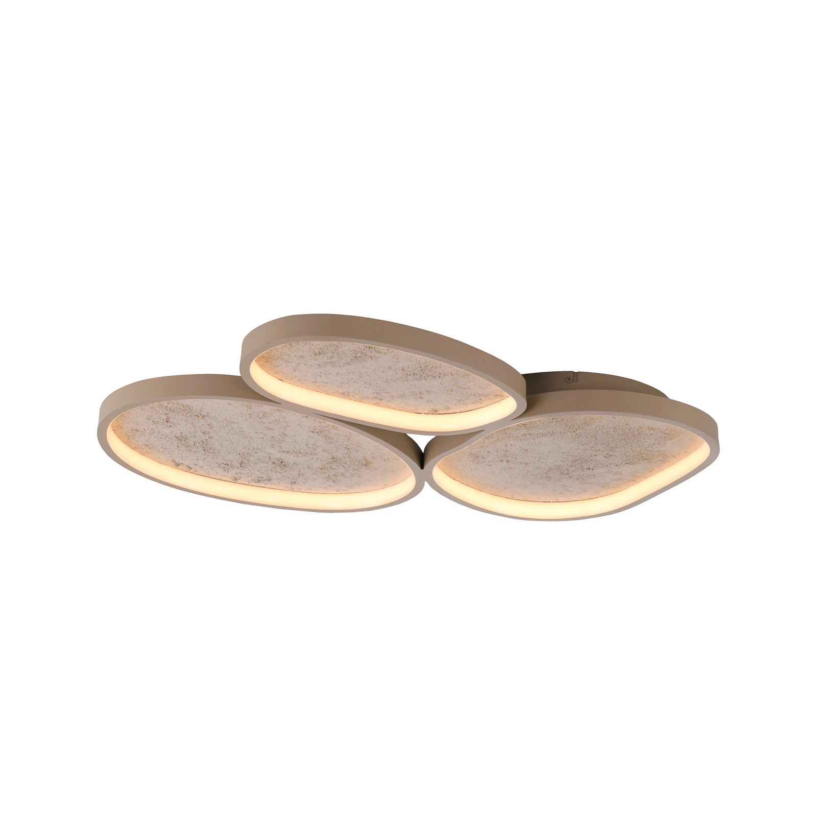 Moonbraker 3 LED ceiling light, sand beige, 3,000K, dimmable