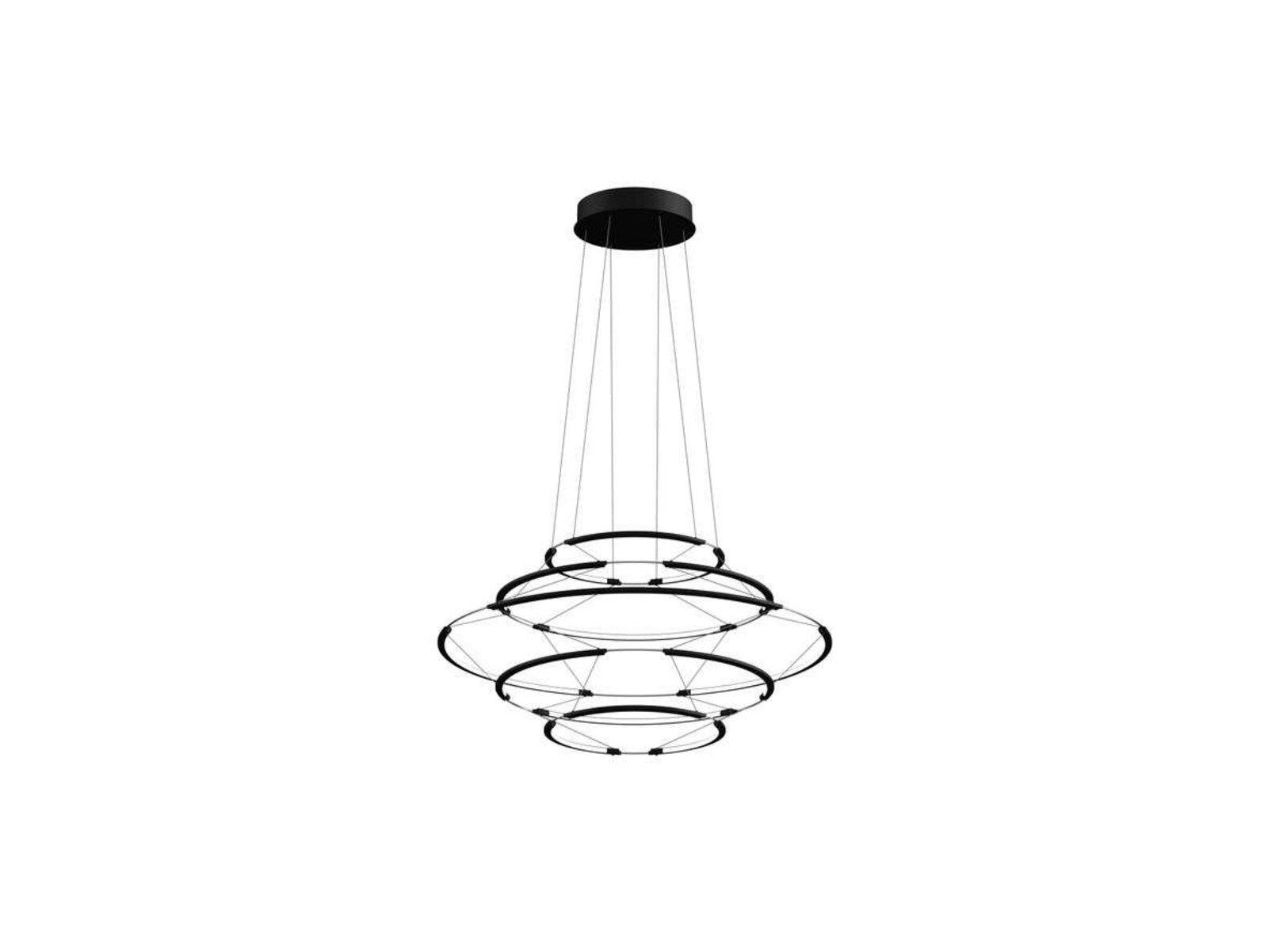 Drop 5 Lustră Pendul Matte Black - Nemo Lighting