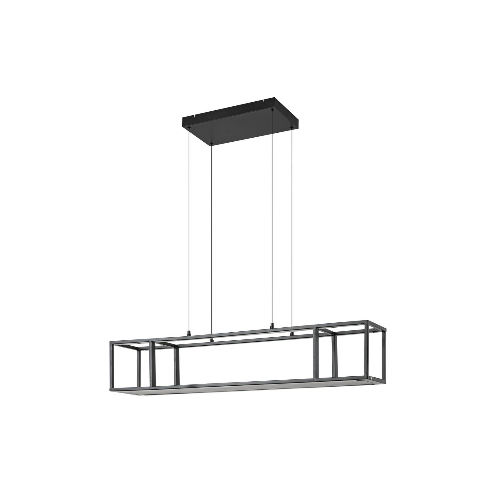 Lucande LED-hänglampa Estante, svart, dimbar, CCT