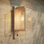 Lucande utendørs vegglampe Ferda, sensor, fatning nederst, beige