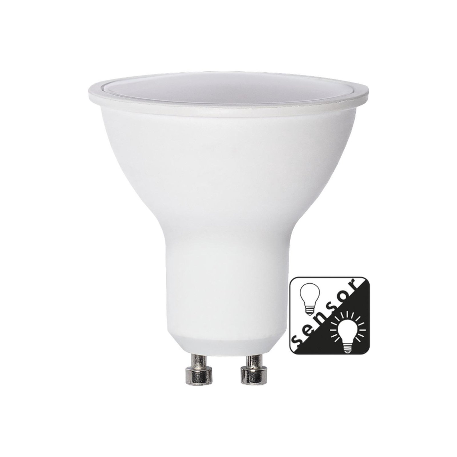 Lampadina LED a riflettore GU10 4,7W chiaro 3.000K Sensore luminoso