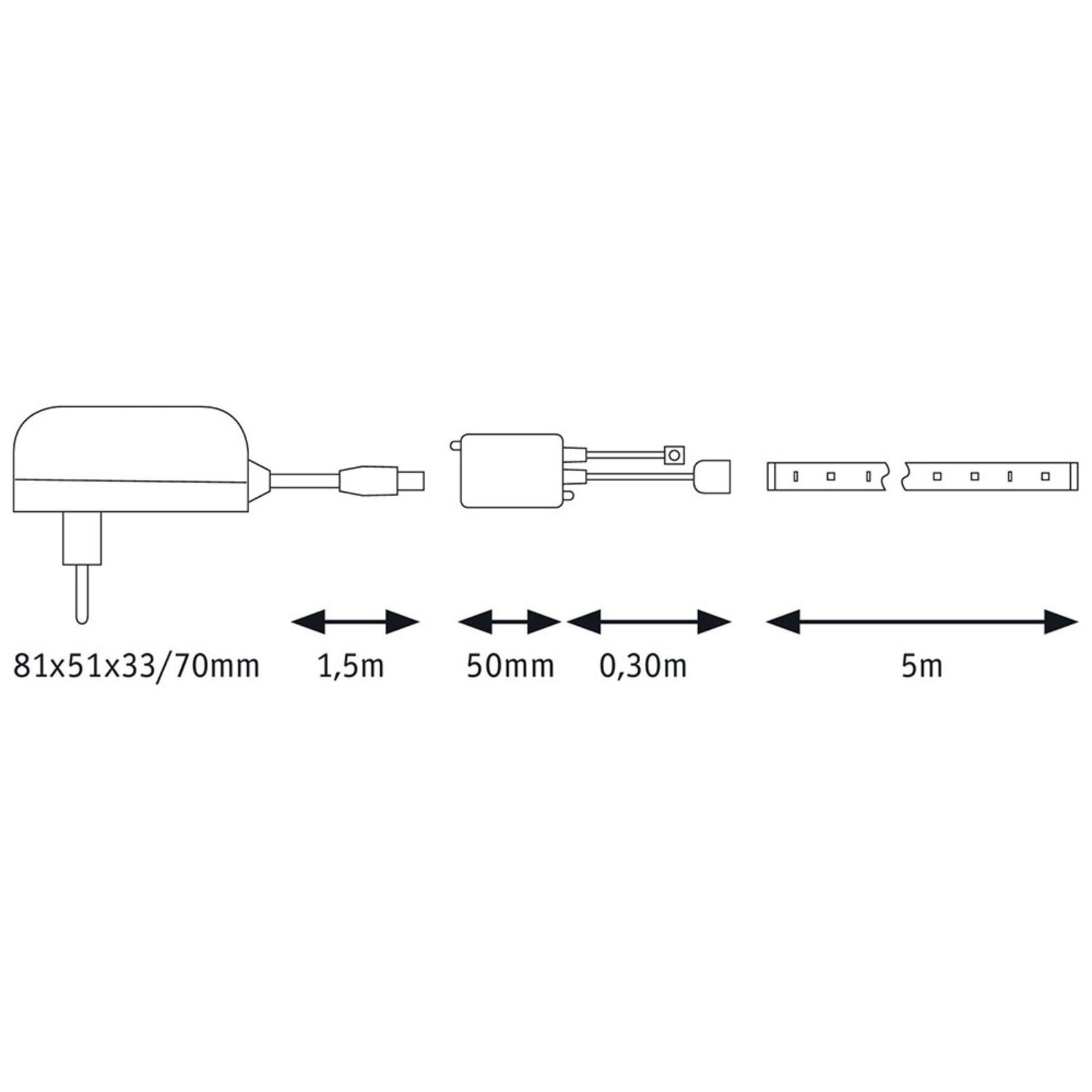 Paulmann SimpLED Strip Set, RGB, mit Fernbedienung