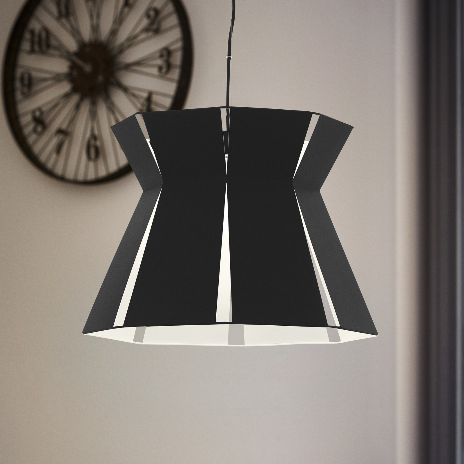 Lampă suspendată Valecrosia negru Ø 42 cm
