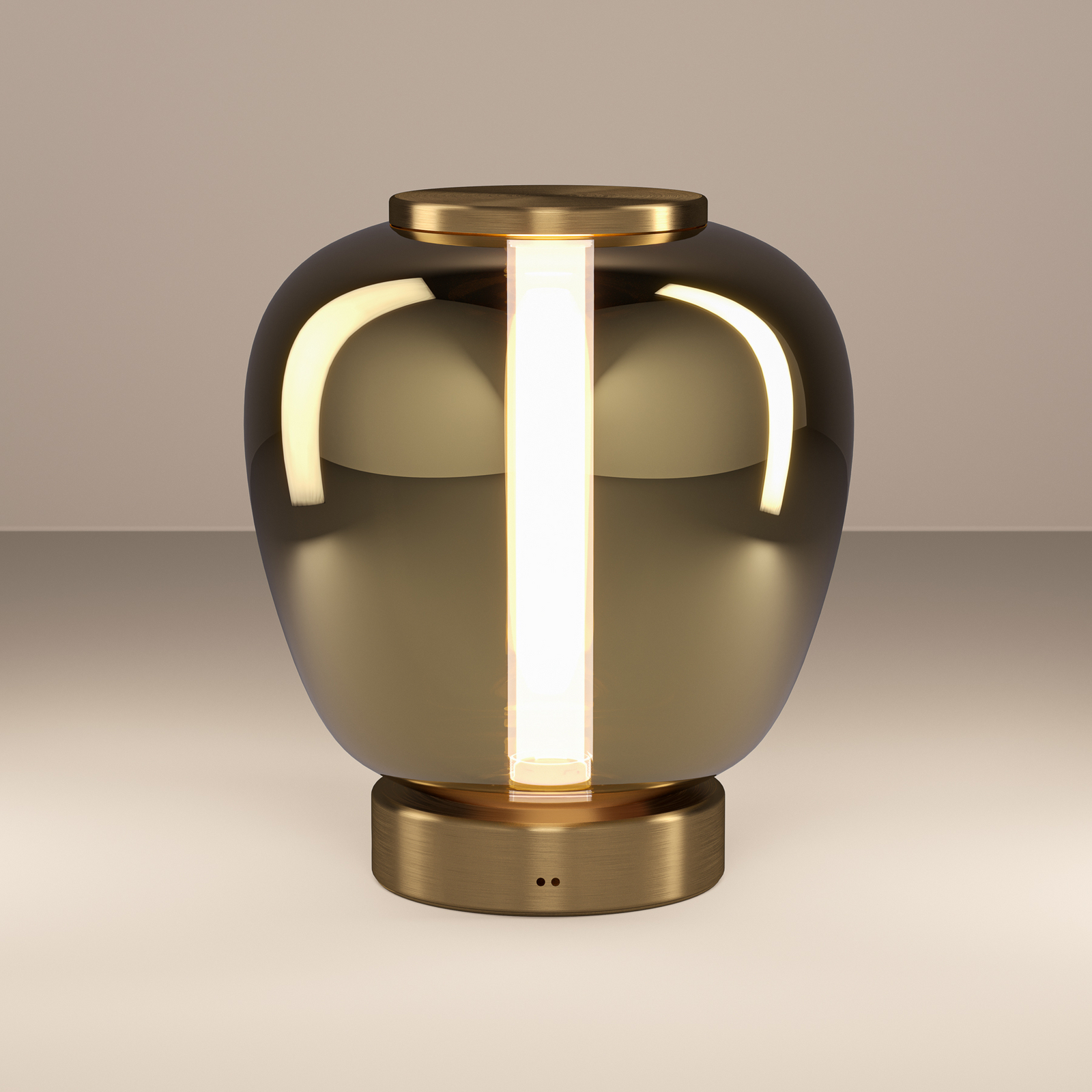 Stars of Light LED tafellamp Fruitera goud 25 cm glas CCT