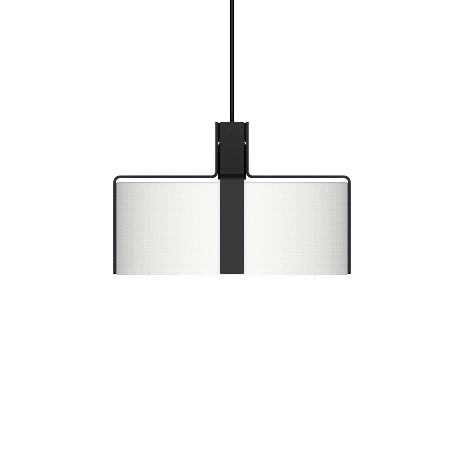 OKOLO lógó lámpa, fekete, Ø35 cm, fém/textil, E27-LED – GRUPA