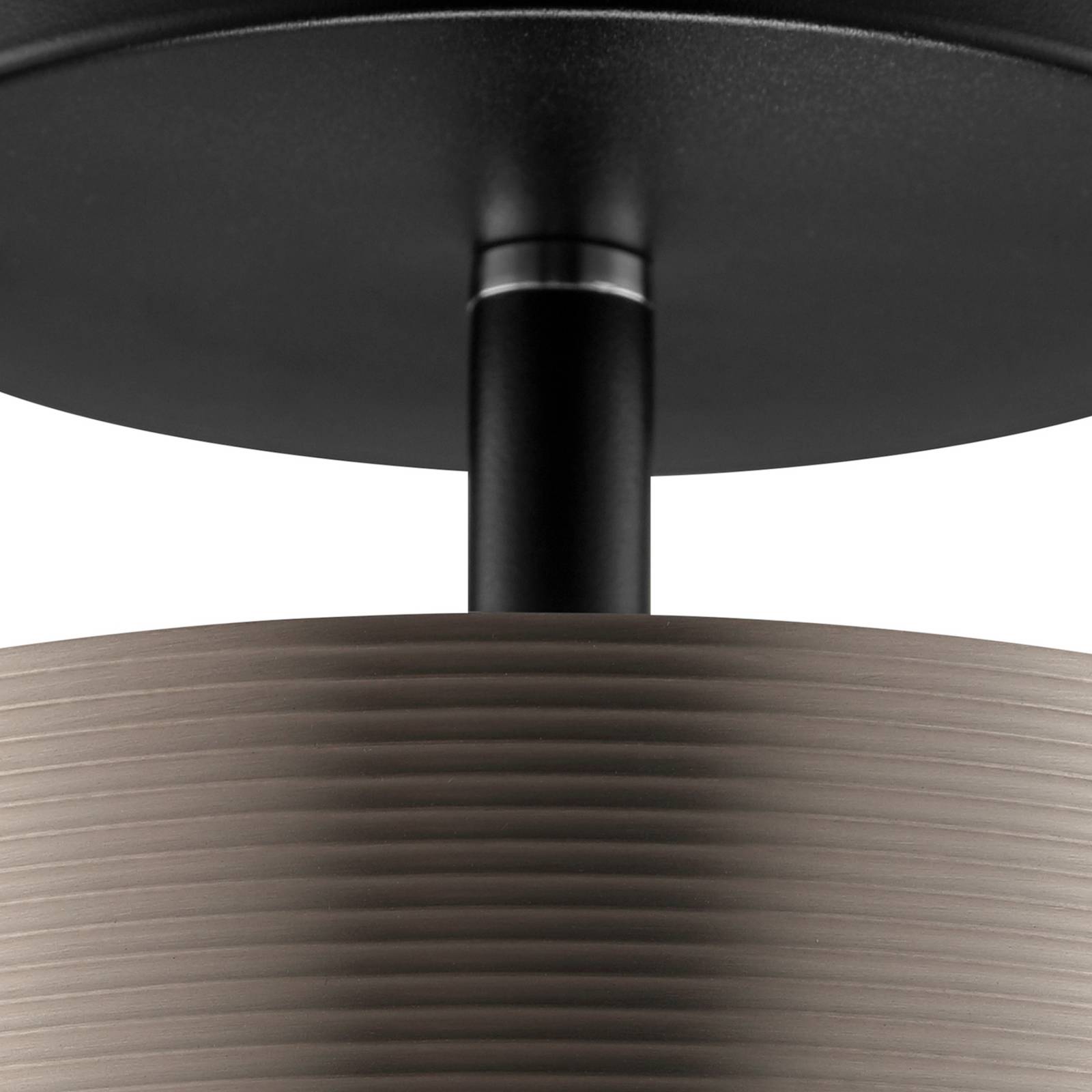 Brilliant Lampadaire à éclairage indirect LED Axion, noir/marron, Ø 15 cm, fonction «