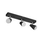 OSRAM Deckenstrahler PEAR, schwarz, 3-flg., GU10-LED 2.700 K