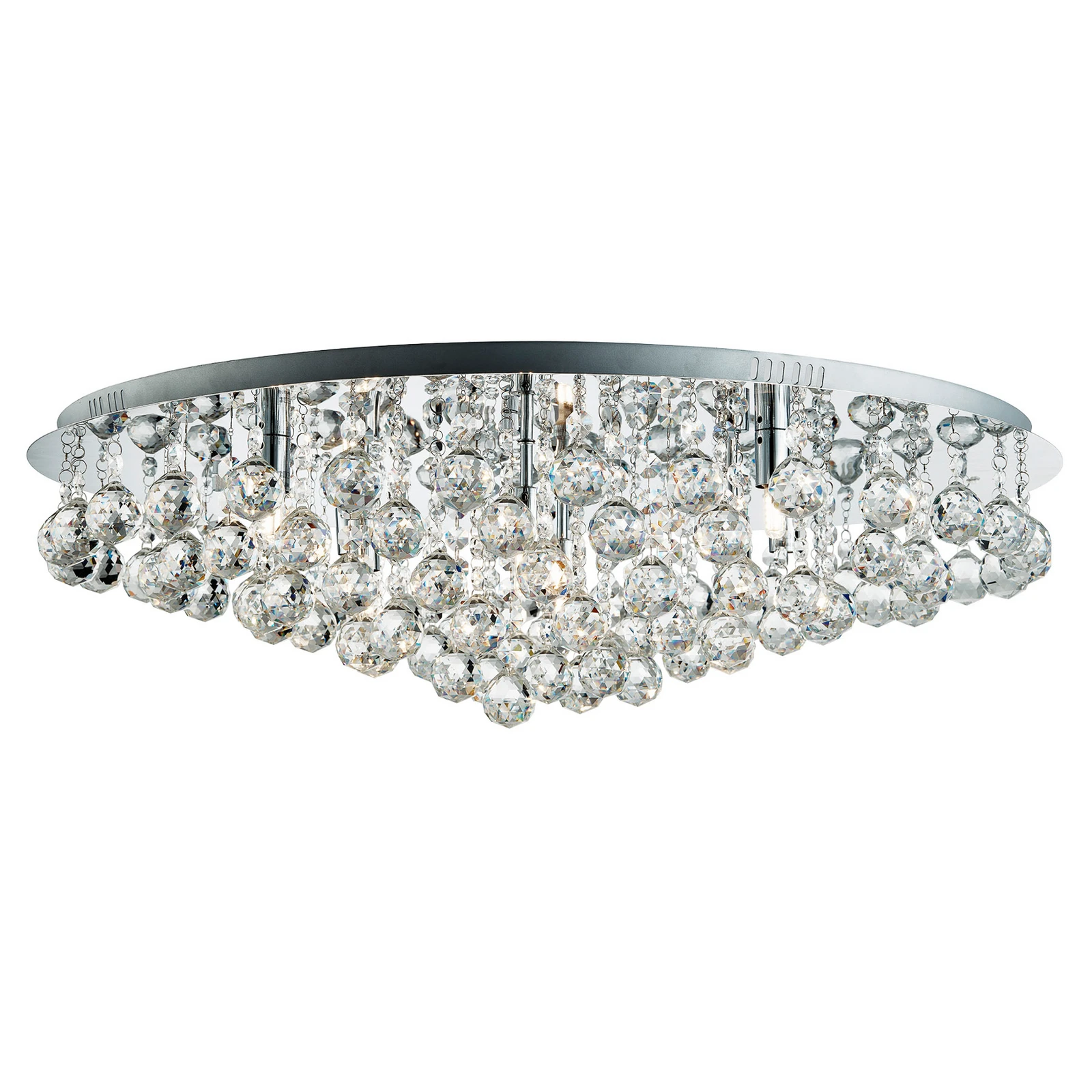 Hanna chrome ceiling light glass crystal spheres 80 cm