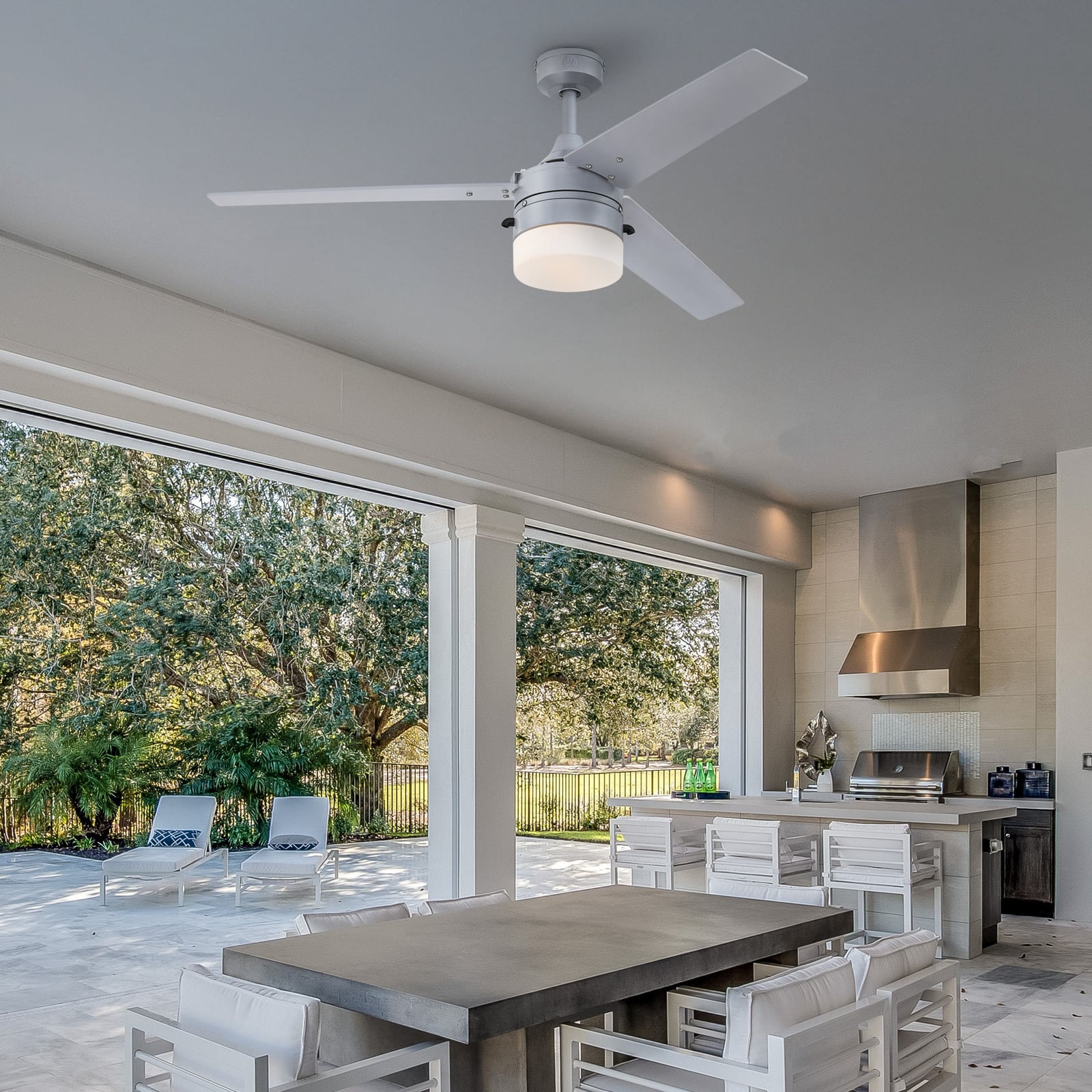 Westinghouse ventilator, svjetlo 7316540, srebrno/crno