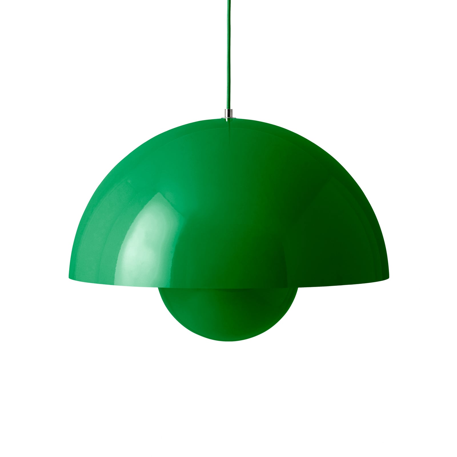 Lampada a sospensione Flowerpot VP2, Ø 50 cm, verde segnaletico - &TRADITION