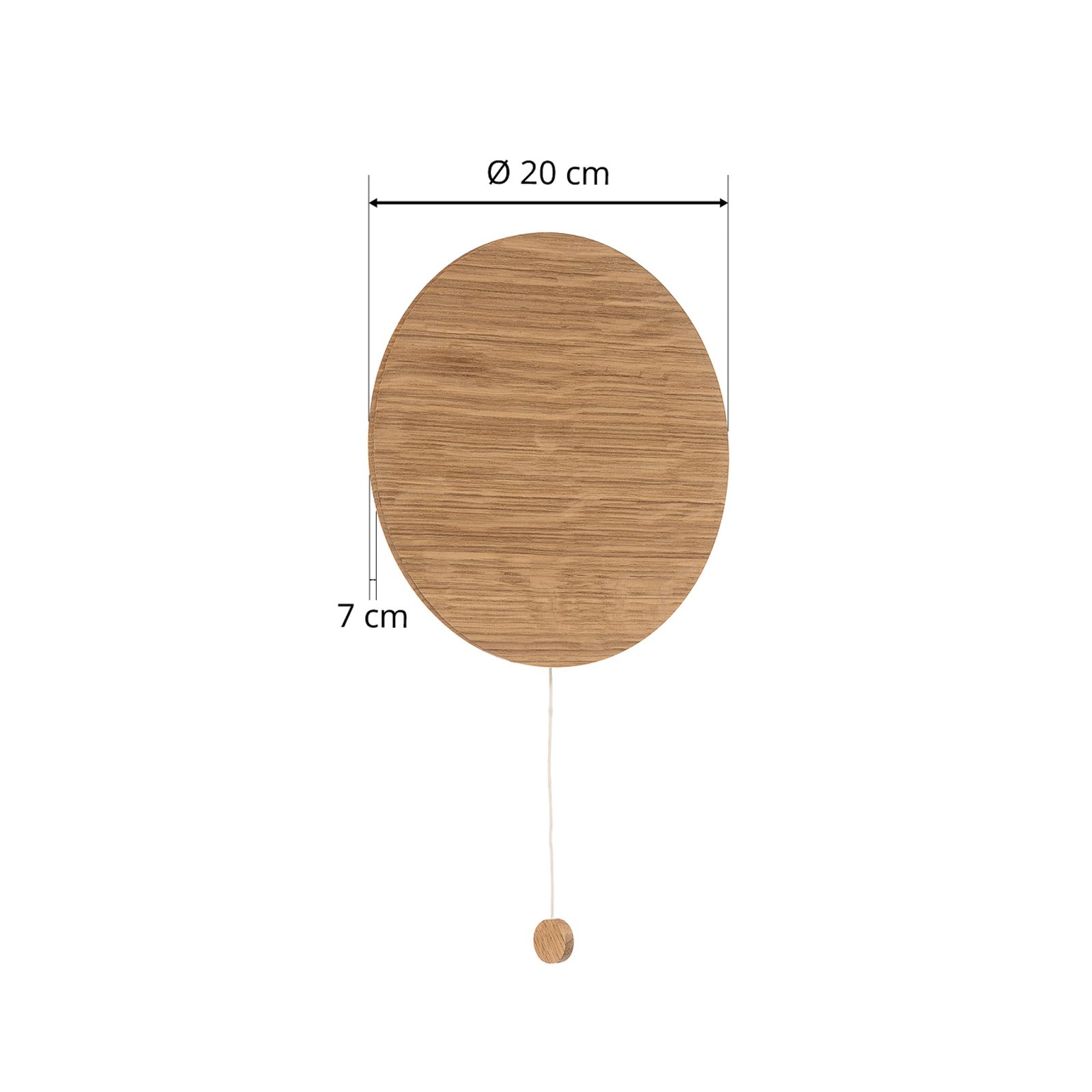 Wandleuchte Minimal aus Eichenholz