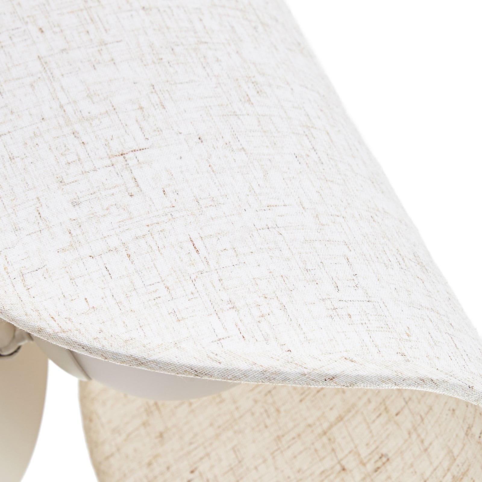 Applique murale LED Tamani, hauteur 18 cm, beige, lin, à intensité variable -