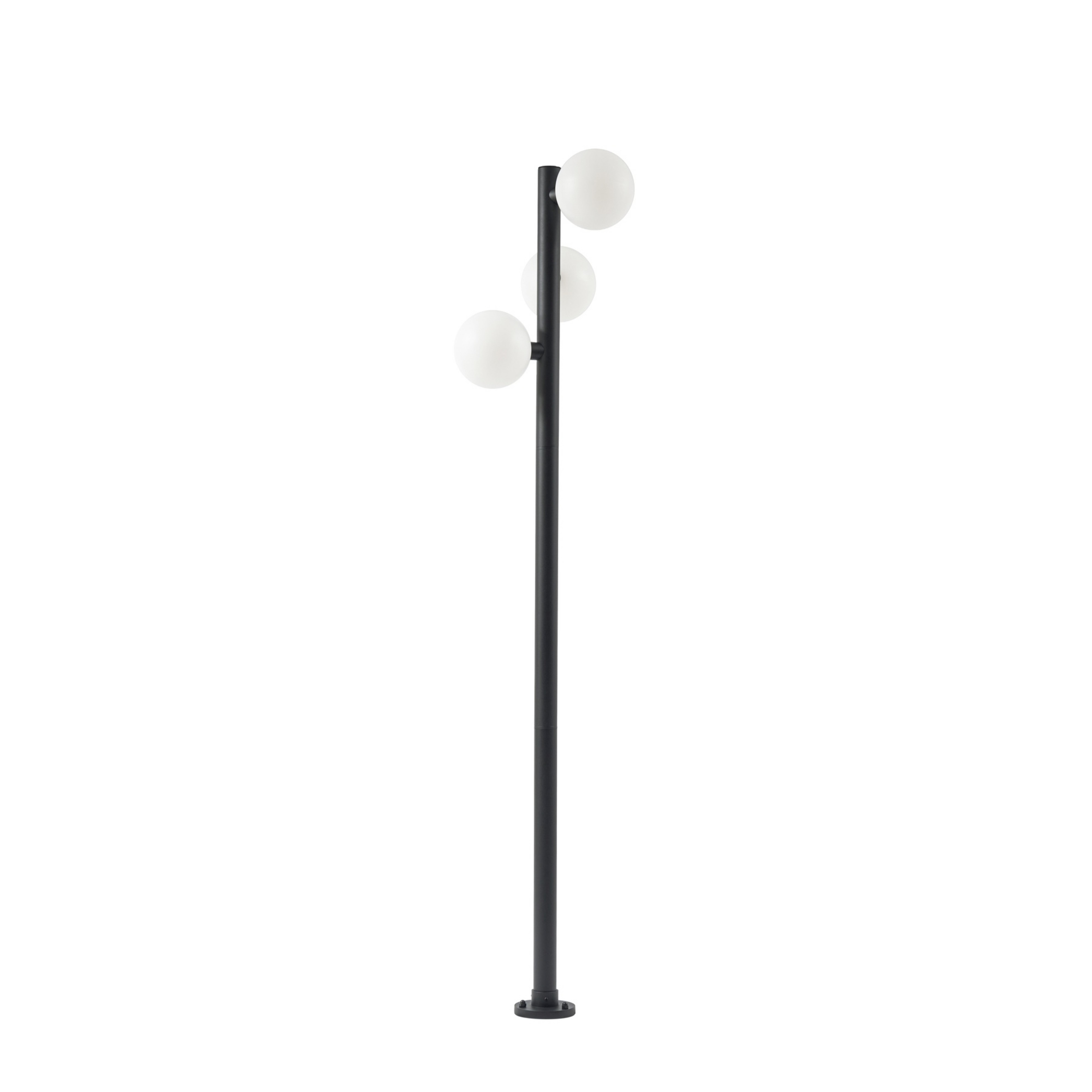Asane LED kültéri világítás, 3 izzós, CCT, 222 cm, fekete, fém – Lucande