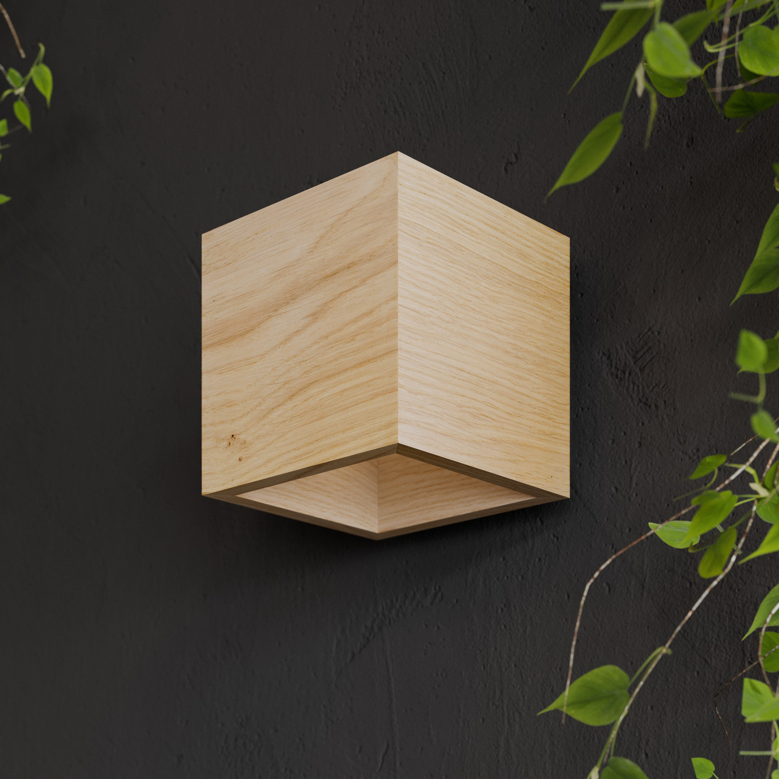 Envostar Urba wall light made of oak wood