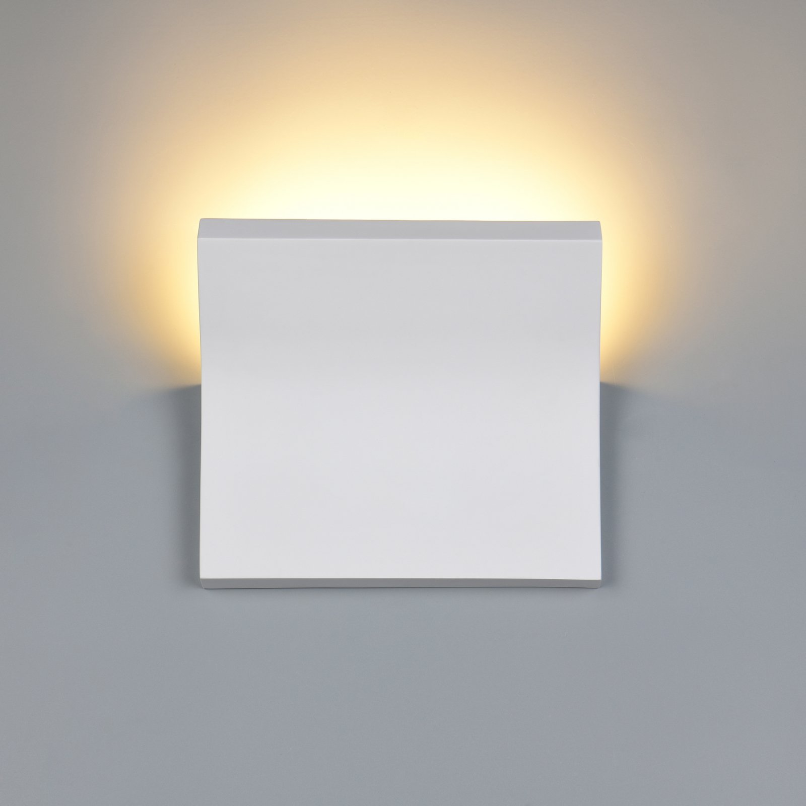 Candeeiro de parede Vanjura, branco, largura 24 cm, gesso