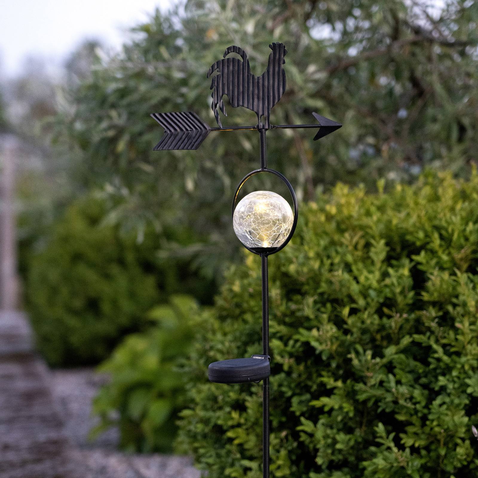 Lampa solarna LED Windy, pokazuje kierunek wiatru