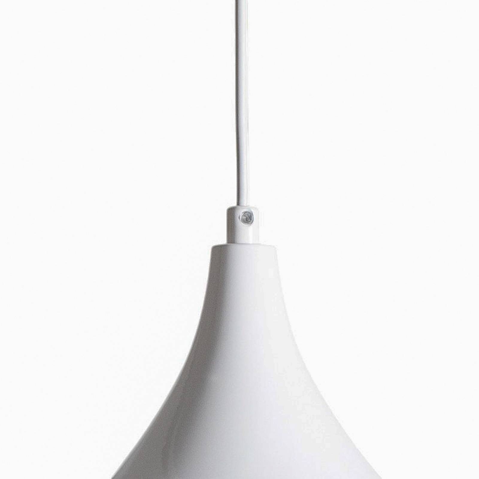 Lampa wisząca Genisy, biała, Ø 31 cm, metal, E27