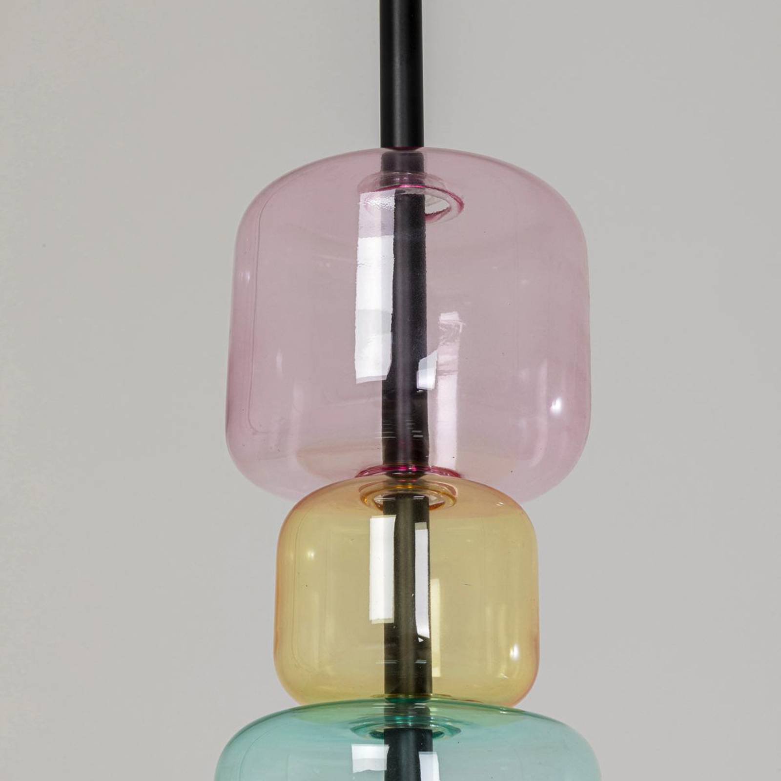 Kare Lampa wisząca Candy Bar Colore, szkło multicolor, 1-punktowa