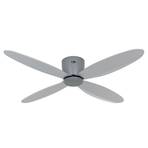 Eco Plano II ceiling fan, light grey, quiet, Ø 132 cm
