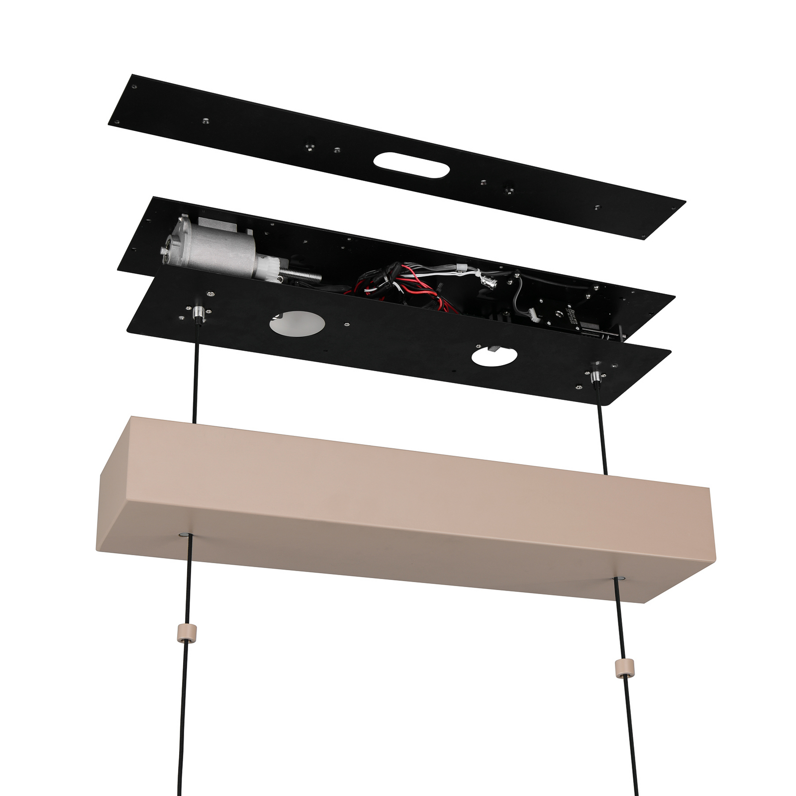 Κρεμαστό φωτιστικό LED Donegal, μπεζ χρώμα, μήκος 150 cm, CCT Κρεμαστό φωτιστικό LED Donegal, μπεζ χρώμα, μήκος 150 cm, CCT