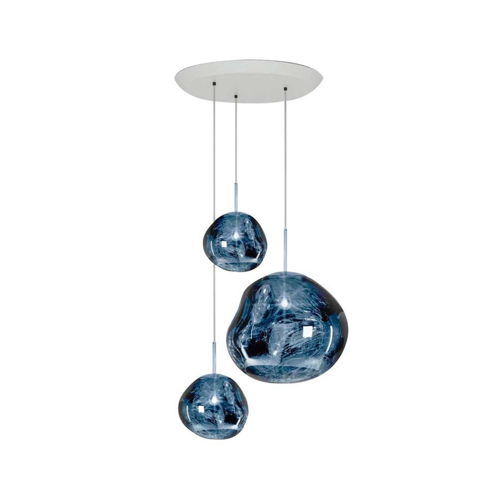 Melt Trio Round LED Závěsná Lampa Smoke - Tom Dixon