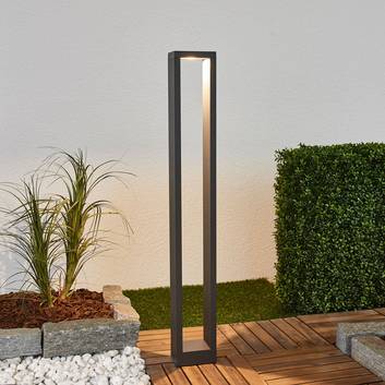 LED-Wegelampe Jordis Rund Dunkelgrau Aluminium Lampenwelt Pollerleuchte Garten 