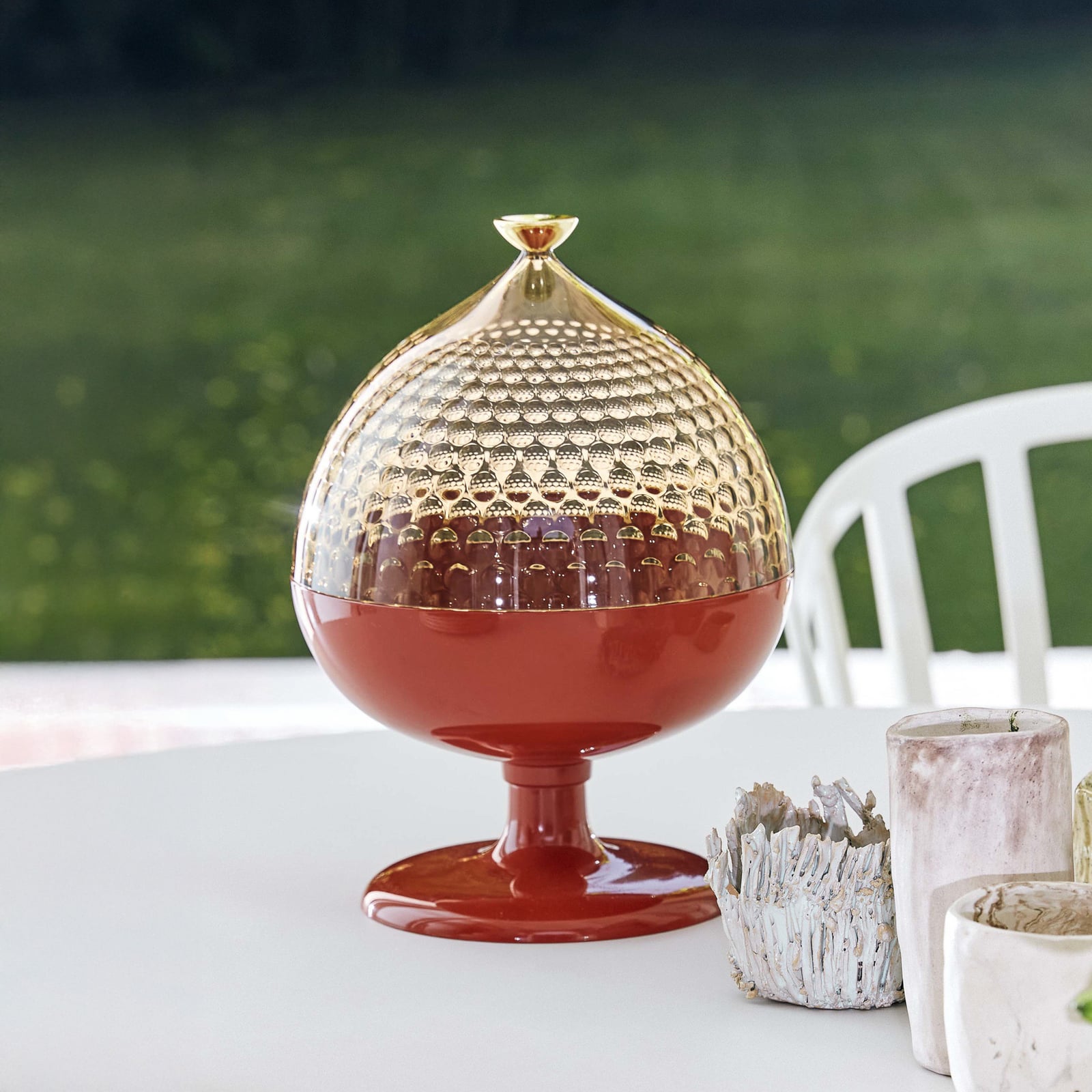 Pumo decorative bowl, red, height 29 cm - Kartell Pumo decorative bowl, red, height 29 cm - Kartell