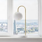 Lampa stołowa Bellagio marki By Rydéns, mosiądz/biały, szkło, E27