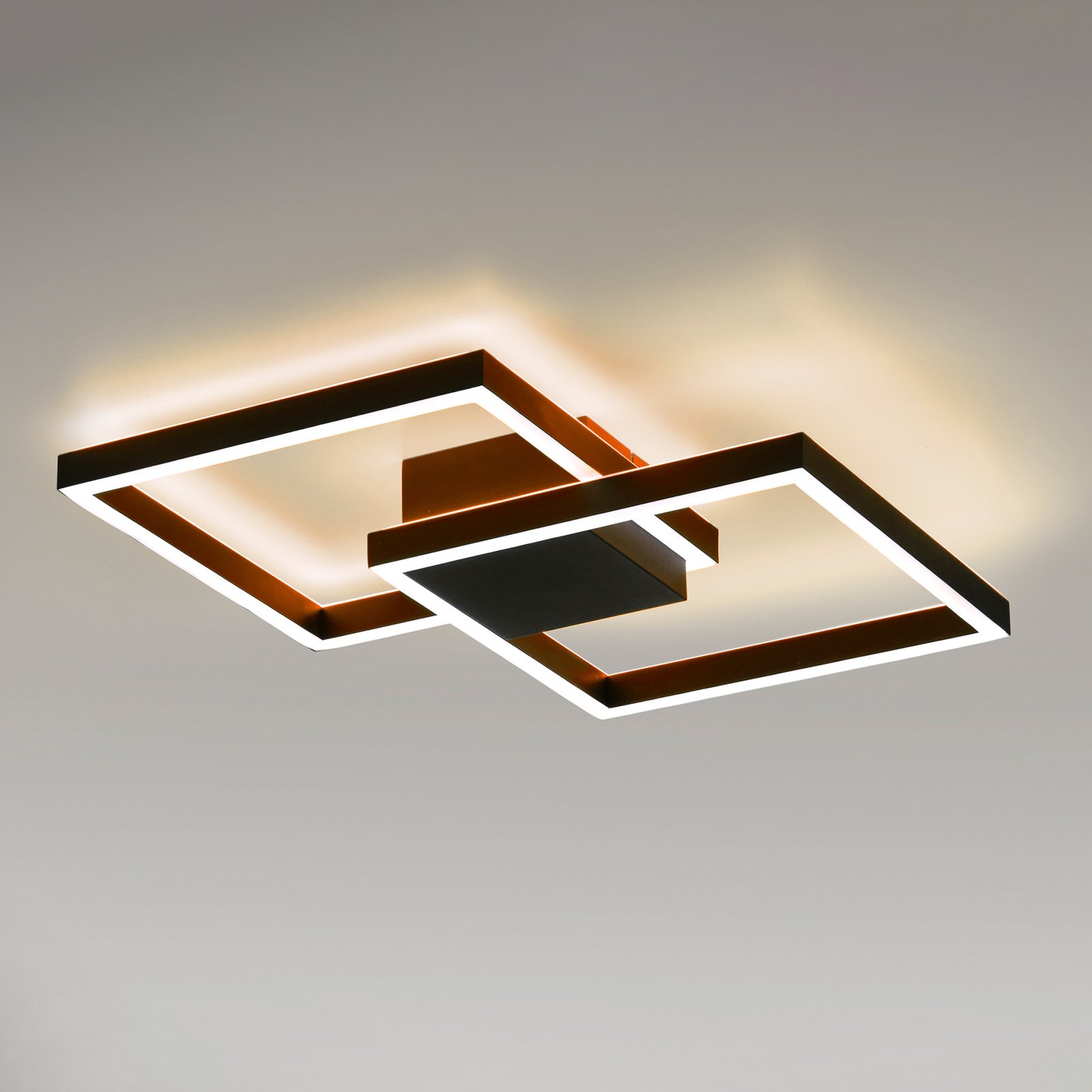Paul Neuhaus Q-MARKO LED-taklampa 2 lampor kantig