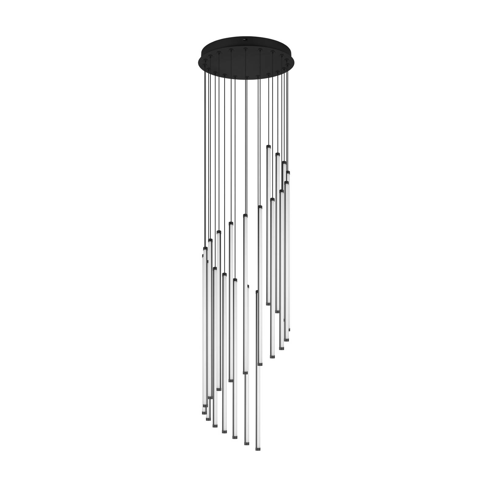 LED-Hängelampe Baxter, schwarz, Ø 37 cm, Metall, CCT dimmbar