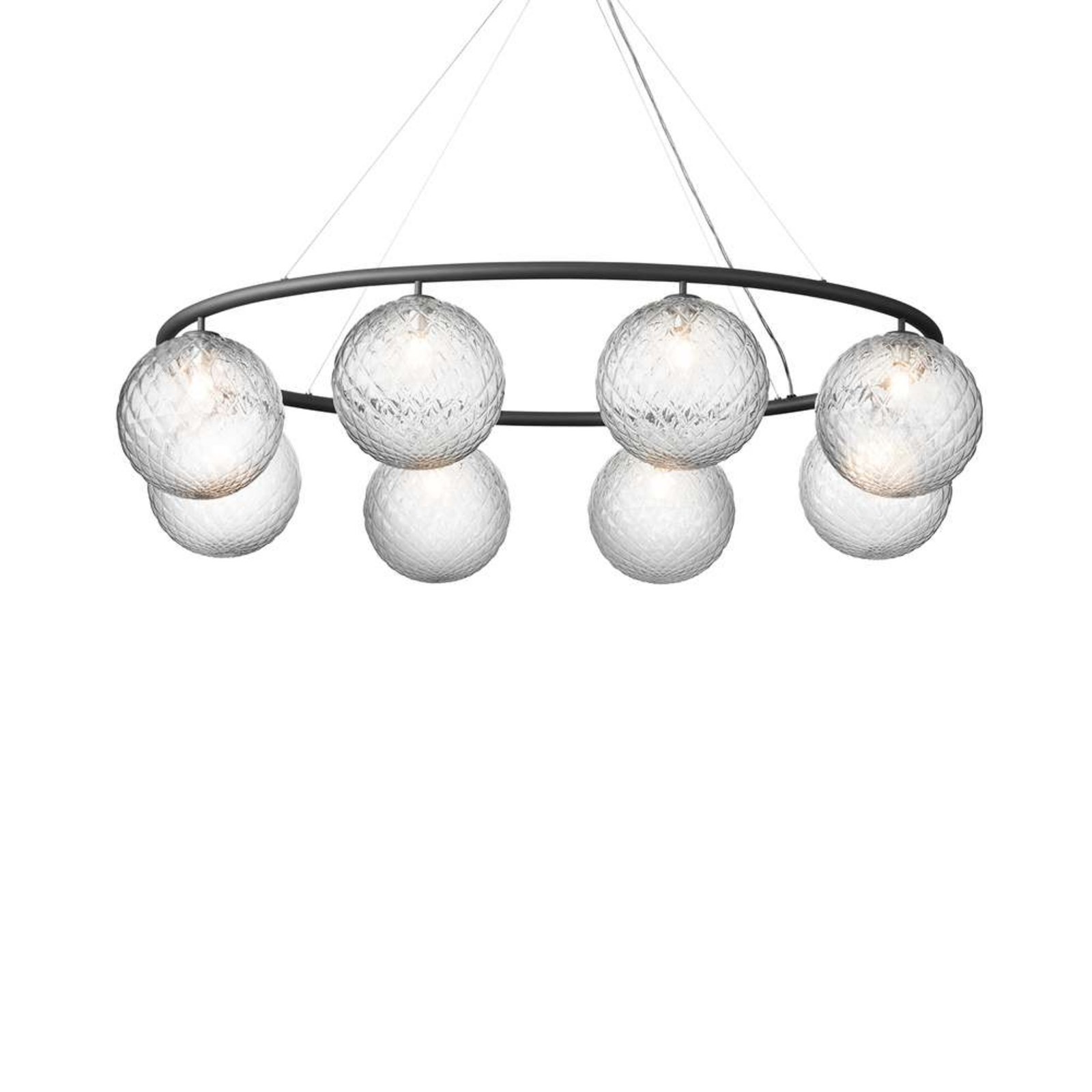 Miira 8 Oval Candelabru Rock Grey/Optic Clear - Nuura