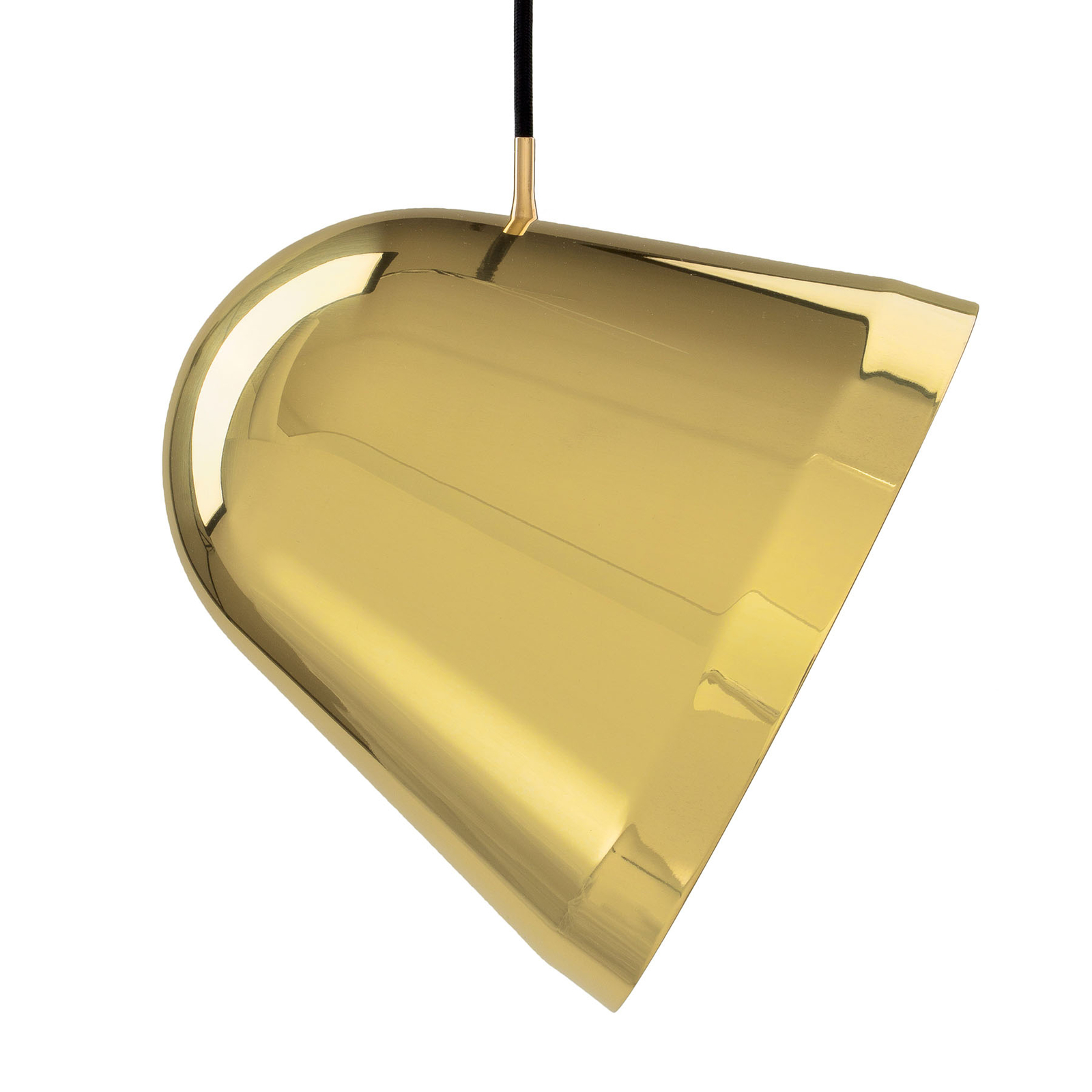 Nyta Tilt Brass hanglamp, textielkabel 3m