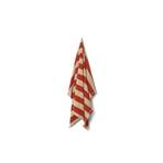 Alee Beach Towel Light Camel/Red - ferm LIVING